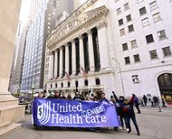 Patients & Doctors Denounce UnitedHealth On The Steps Of Wall Street (Image Source: Getty)